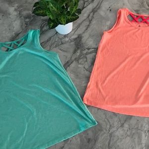 Two athletic tank tops
